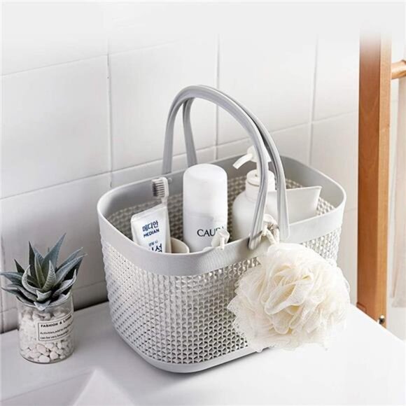 Plastic Organizer Storage Baskets with Handles, Shower Caddy Bins Organizer - Picture 3 of 7